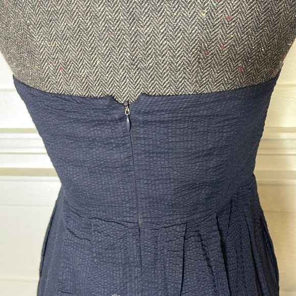 J. Crew Strapless Cotton Dress Built In Bra Pockets Size 4 - Picture 8 of 9